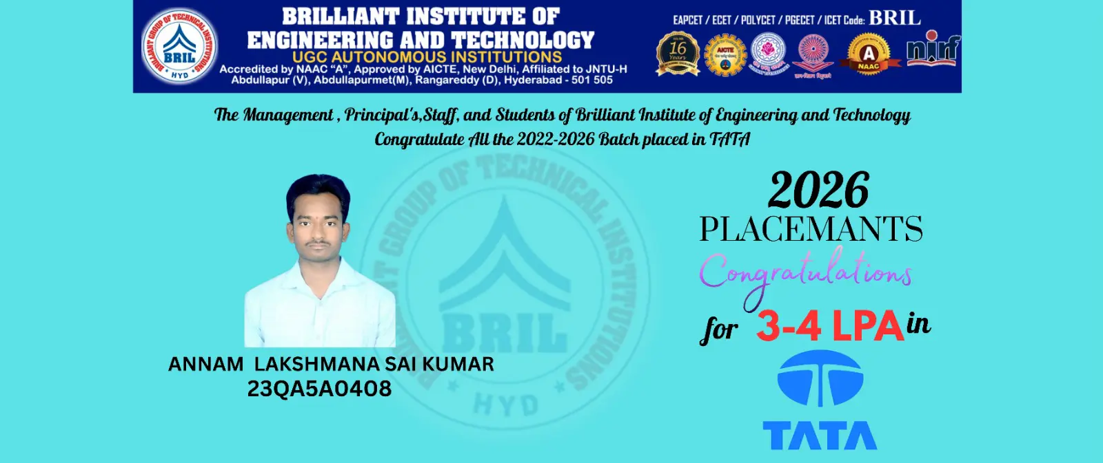BRIL Placement 2025-26 – Student Success